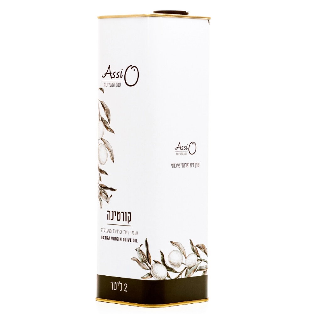 שמן זית קורטינה ASSI פח 2 ליטר - כשר לפסח בד"ץ