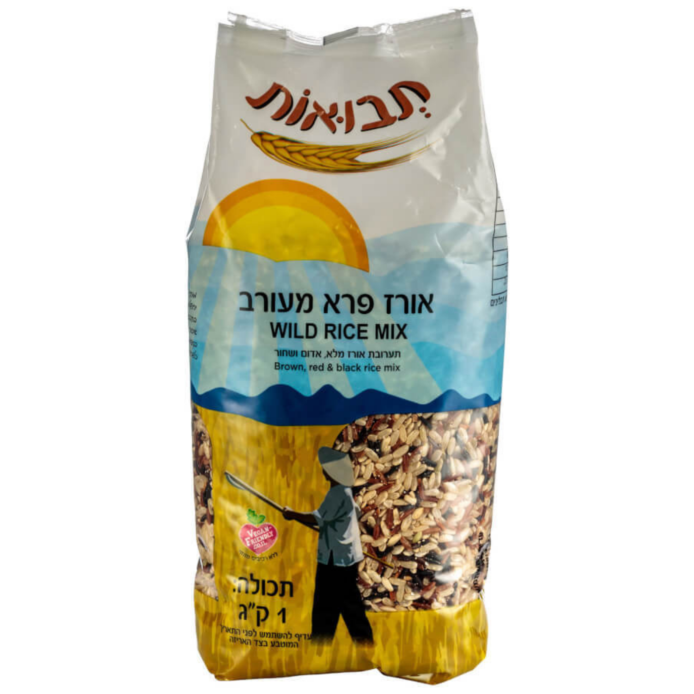 אורז פרא מעורב טבעי 1 ק"ג