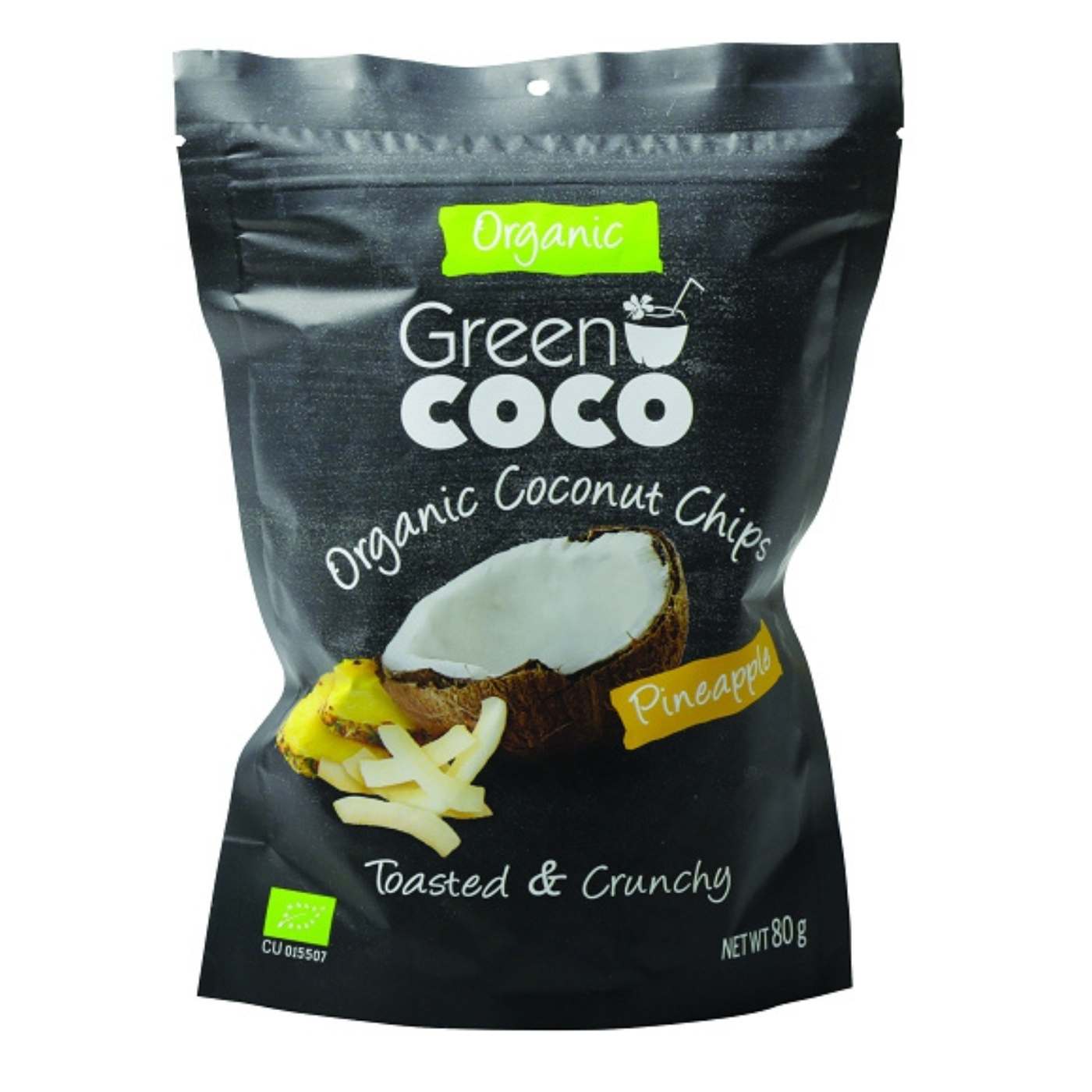 חטיף קוקוס ואננס אורגני 80 גרם