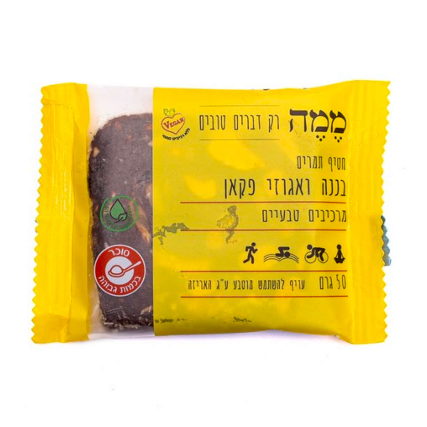 ממה- חטיף תמר בננה ופקאן 50 גר'