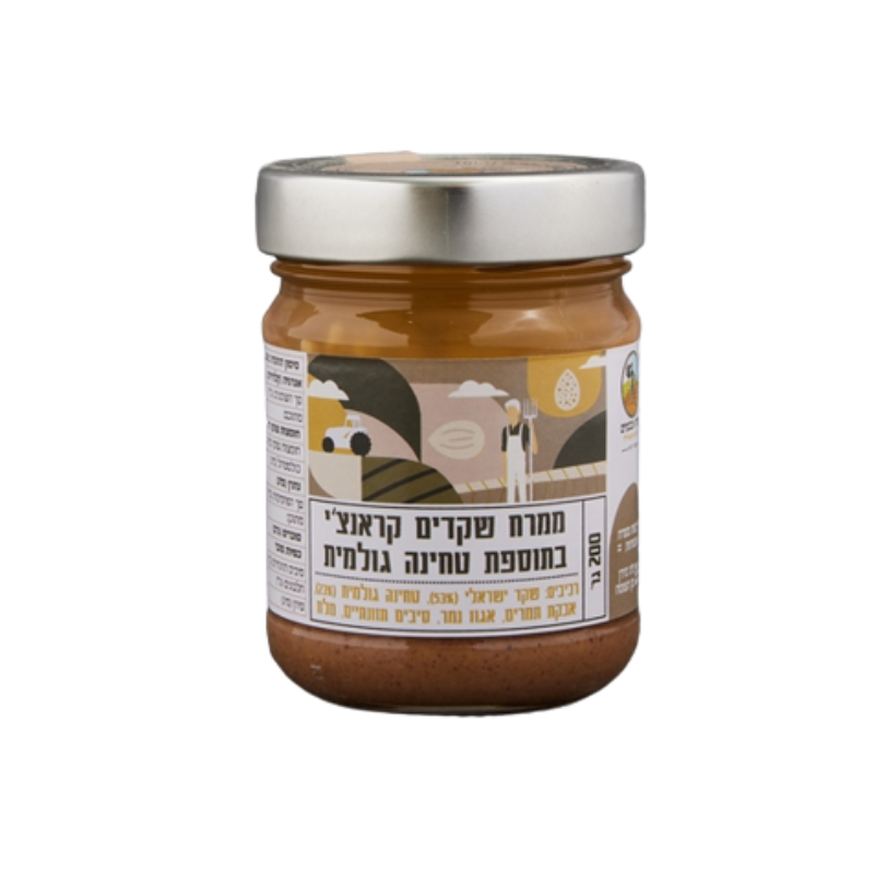 ממרח שקדים קראנצי בתוספת טחינה 200 גר'