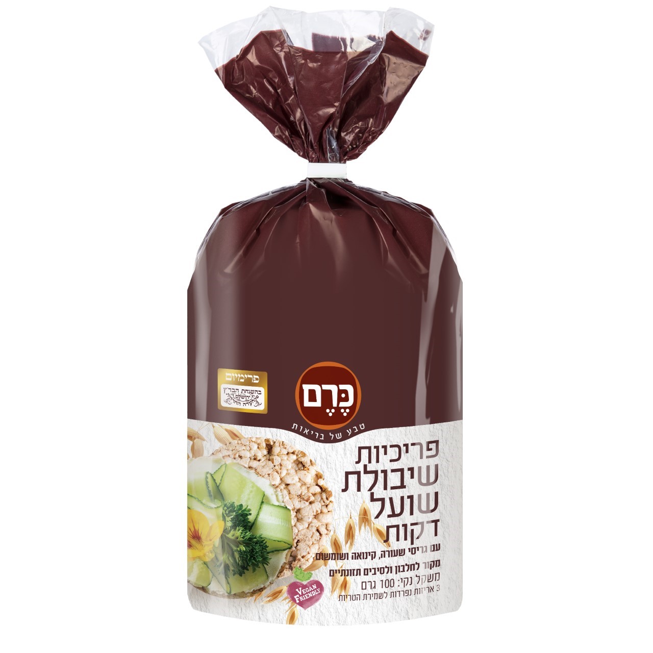 פריכיות שיבולת שועל 100 גר' -כרם