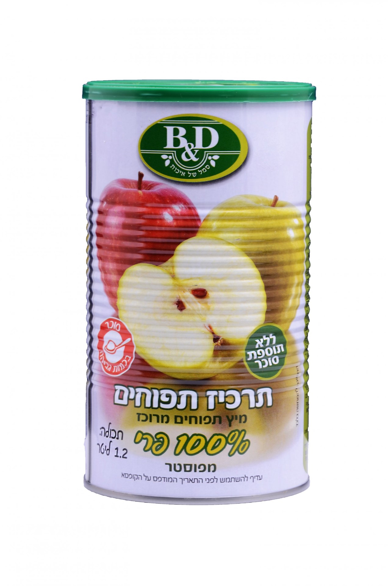 רכז תפוחים ללא סוכר 1.2 ליטר B&D