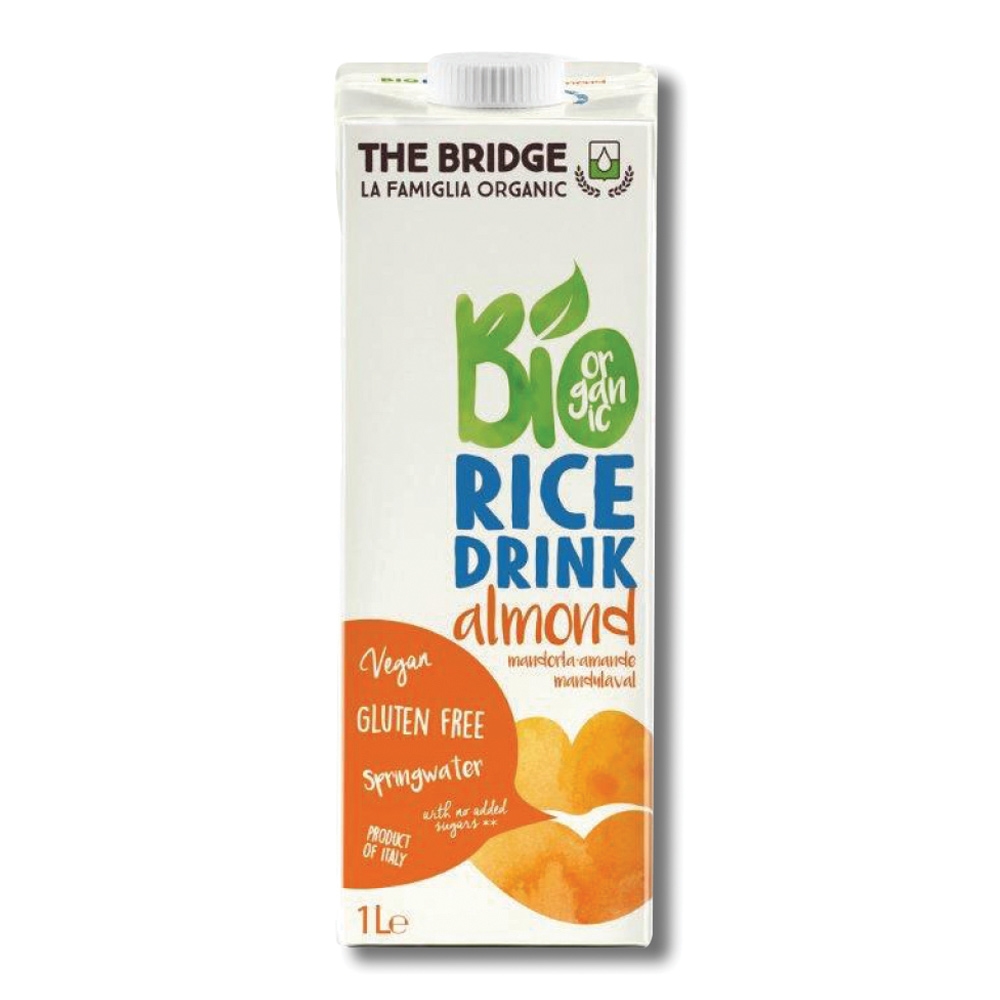 משקה אורז שקדים אורגני 1 ליטר "דה ברידג"