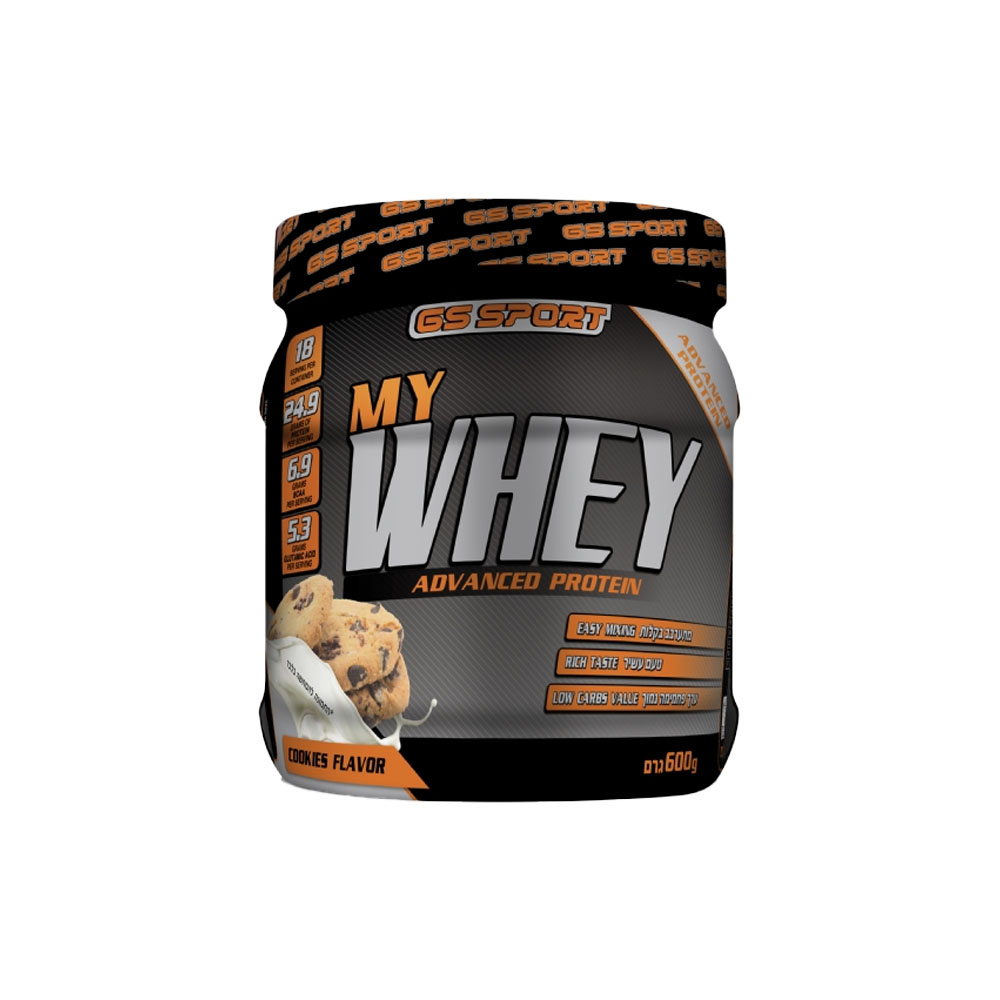 אבקת חלבון לאימון כושר בטעם עוגיות - 600 גרם