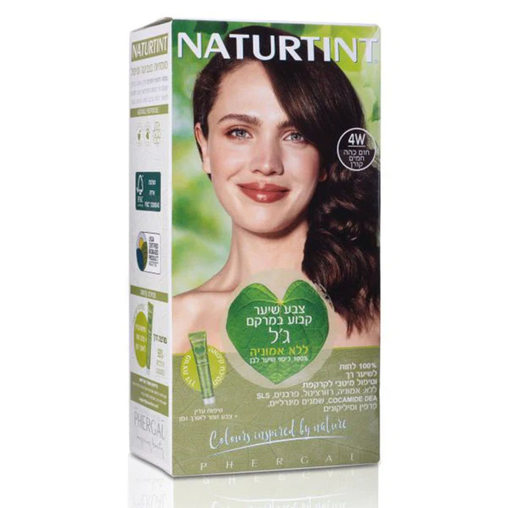 צבע לשיער נטורטינט 4W חום כהה חמים קורן