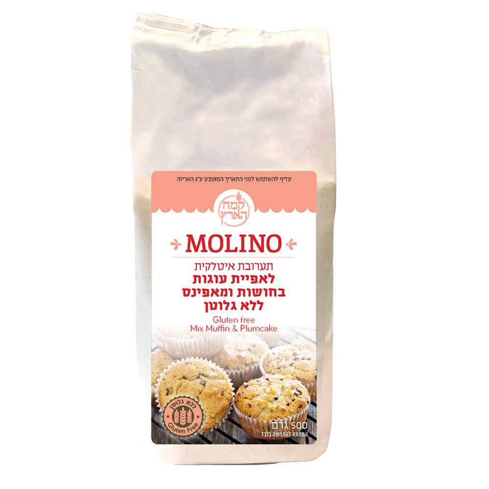 קמח מולינו ורוד לעוגות ומאפינס - ללא גלוטן 500 גר