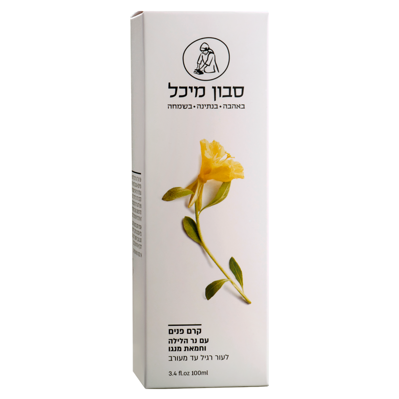 קרם פנים עם חמאת מנגו ונר הלילה 100 מ"ל מיכל סבון