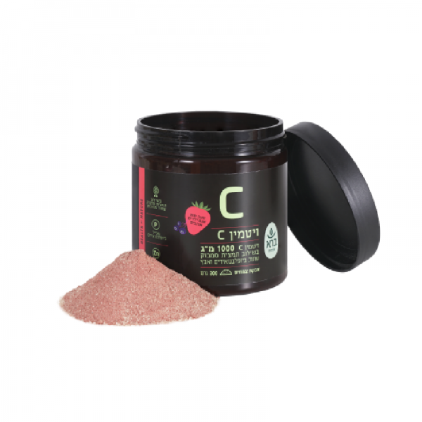 ויטמין C אבקה בטעם תות 200 גר'