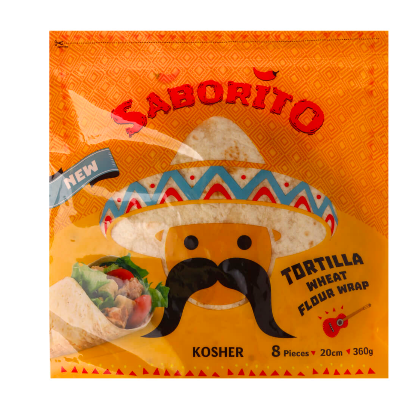 טורטיה מקמח לבן 20 ס"מ