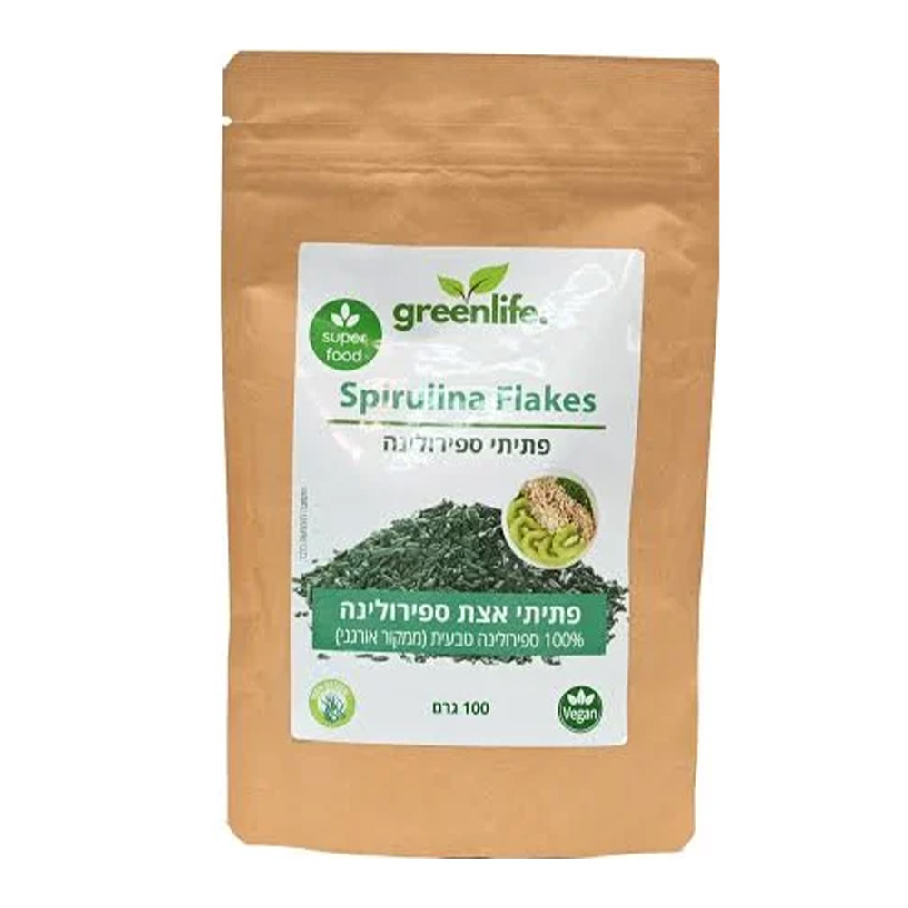 פתיתי אצות ספלורינה - 100 גרם 'גרינלייף'