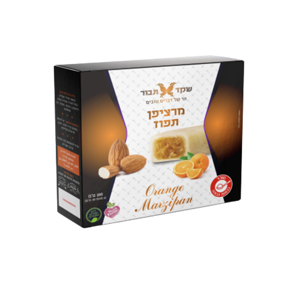 חטיף מרציפן תפוז (6 יחי * 30 גרם) - 'שקד תבור'