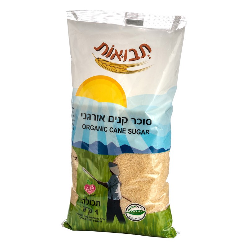 סוכר קנים אורגני 1 קג תבואות