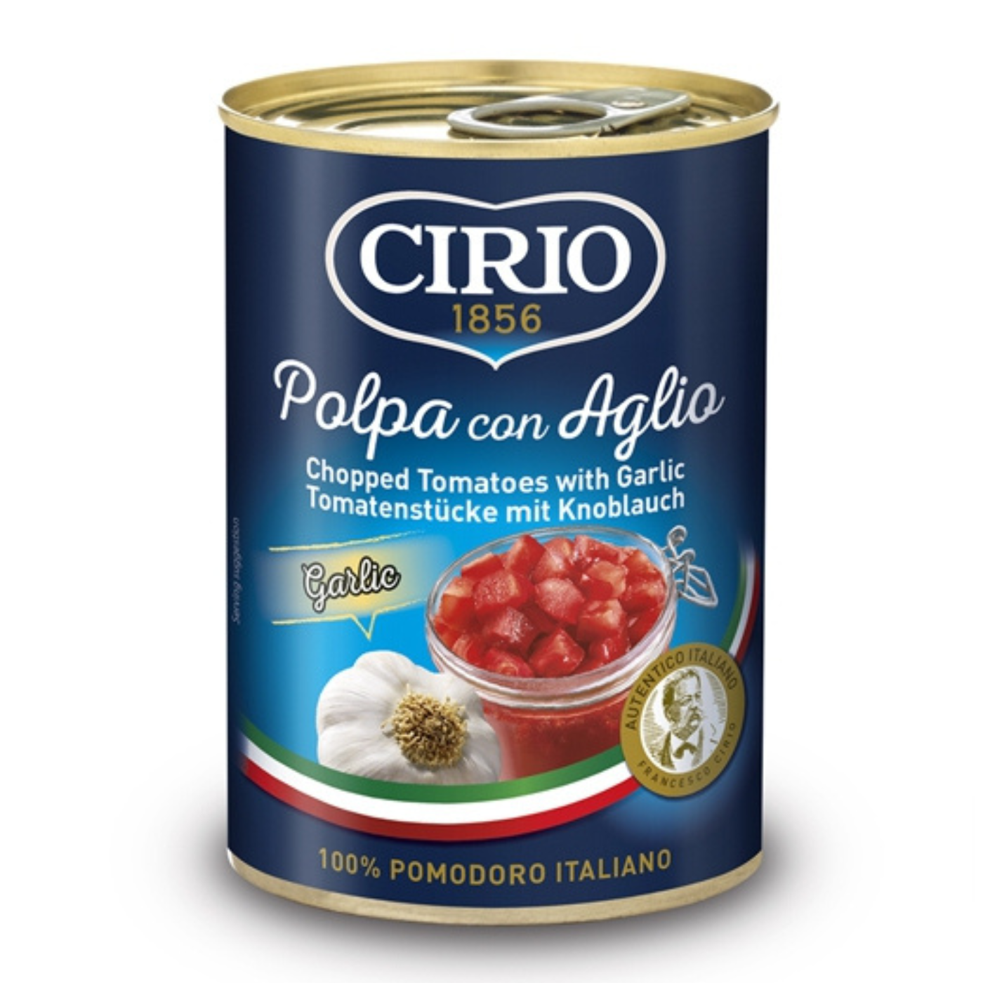 צ'יריו עגבניות חתוכות עם שום 400 גר'