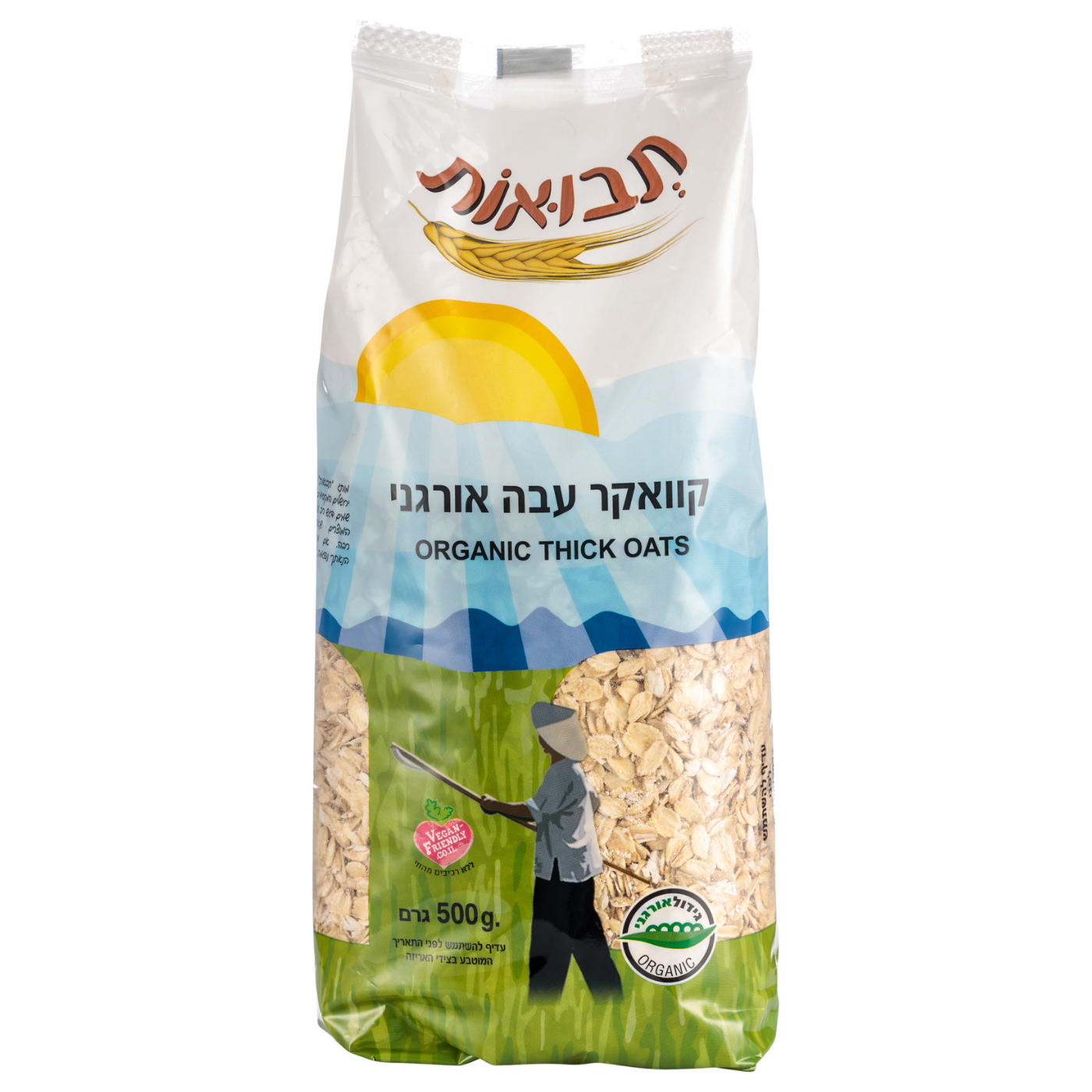 קוואקר עבה אורגני 500 גר'